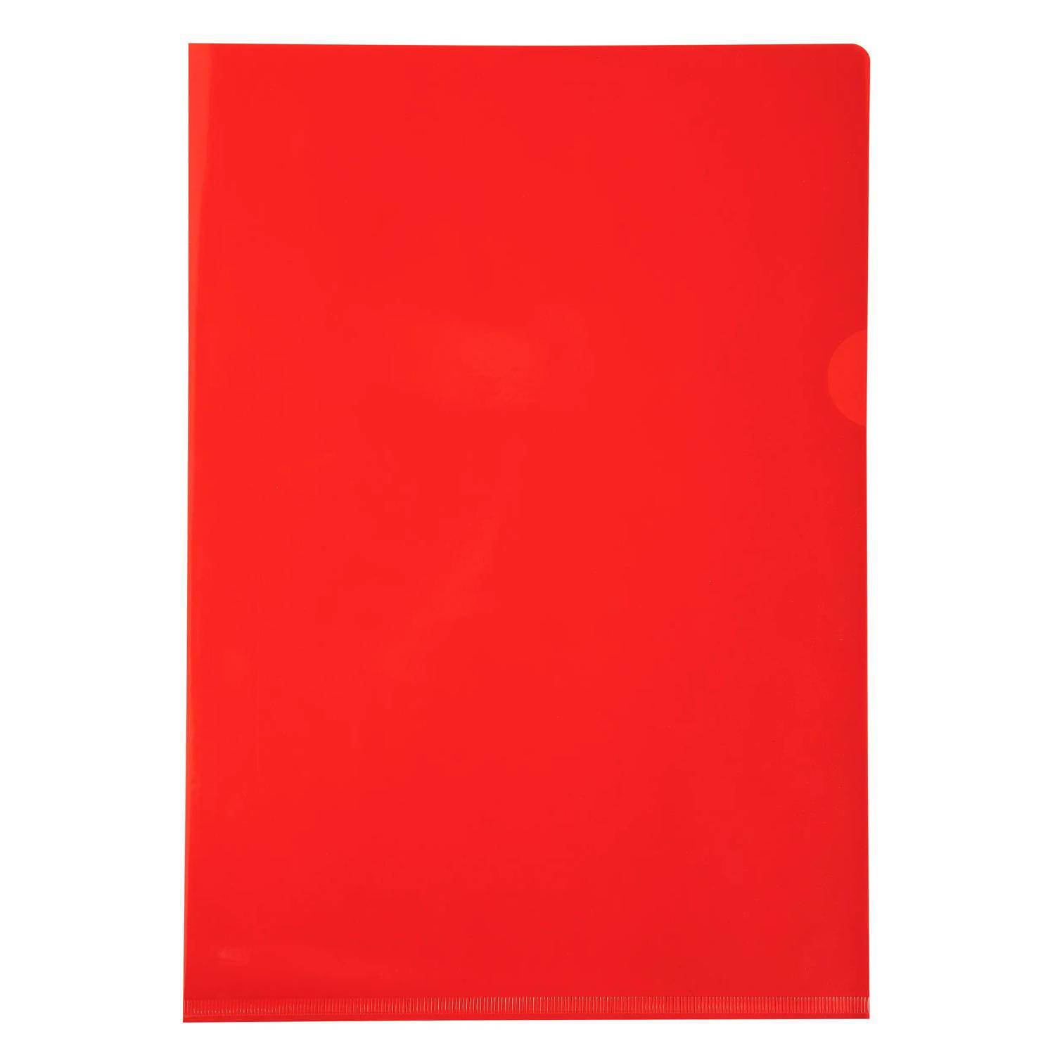 Exacompta 10x Pack 10 Aktensichthüllen glattem festem PVC 130µ A4 Rot 660575E