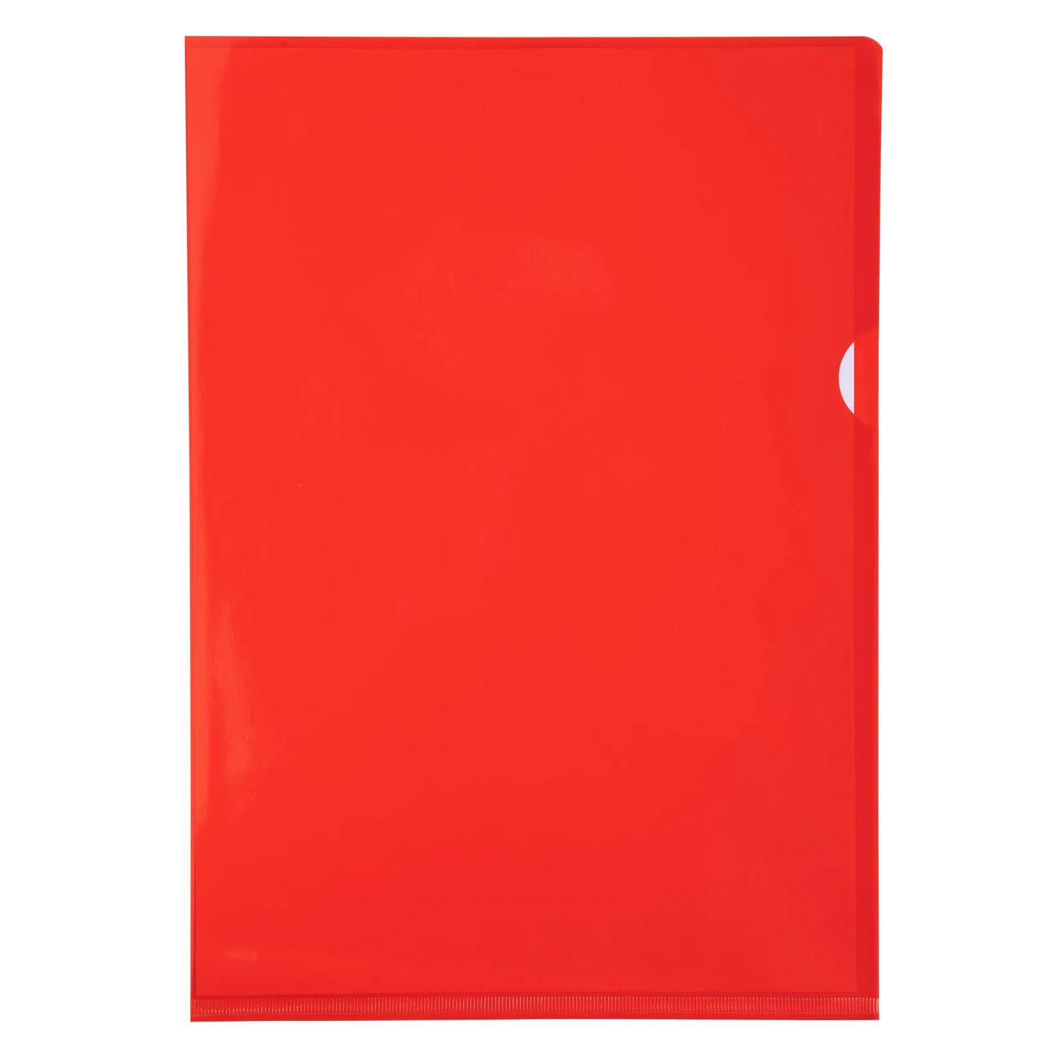 Exacompta 10x Pack 10 Aktensichthüllen glattem festem PVC 130µ A4 Rot 660575E
