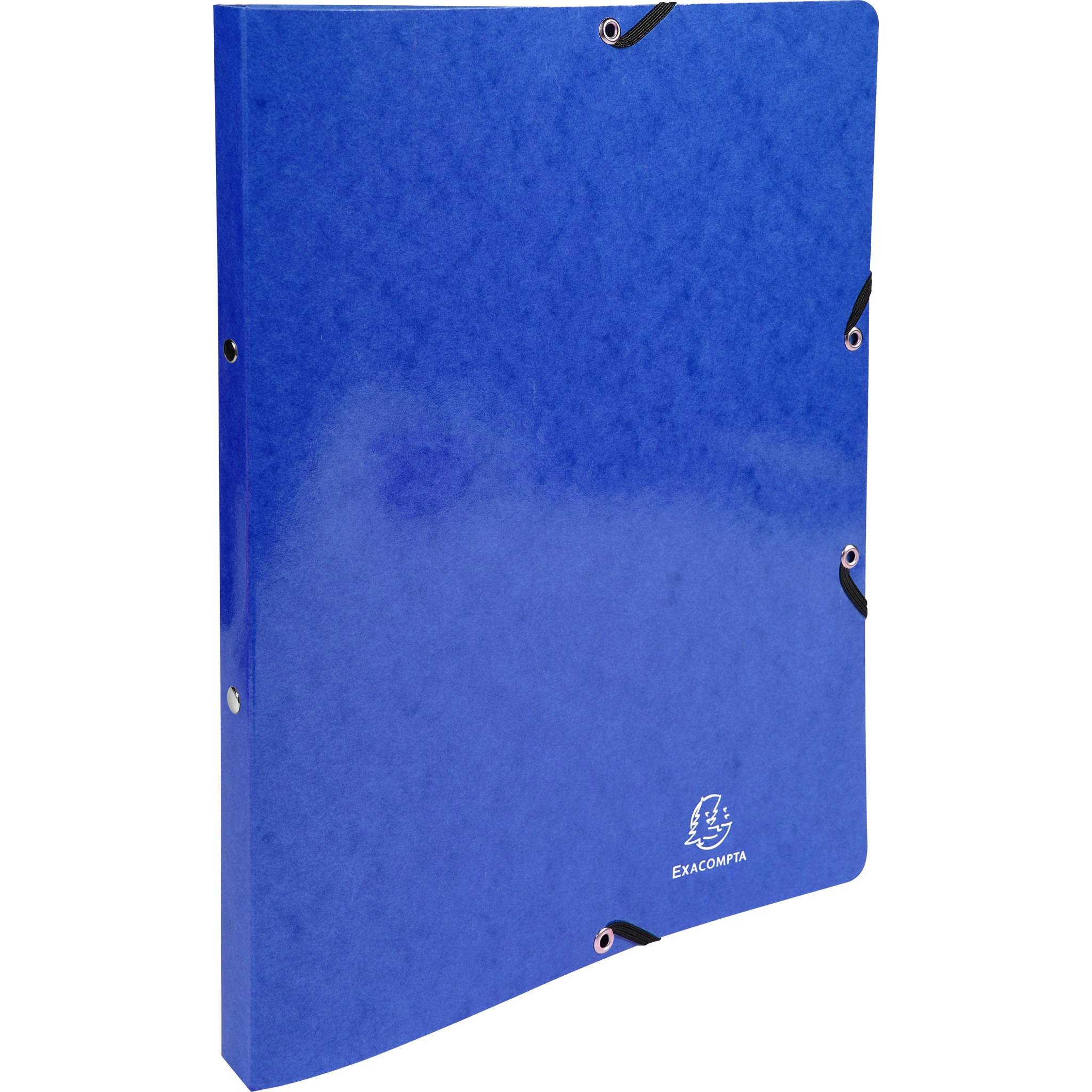 Exacompta 20x Ringhefter Gummizug Karton 2Ring Rücken 20mm A4 Dunkelblau 54882E
