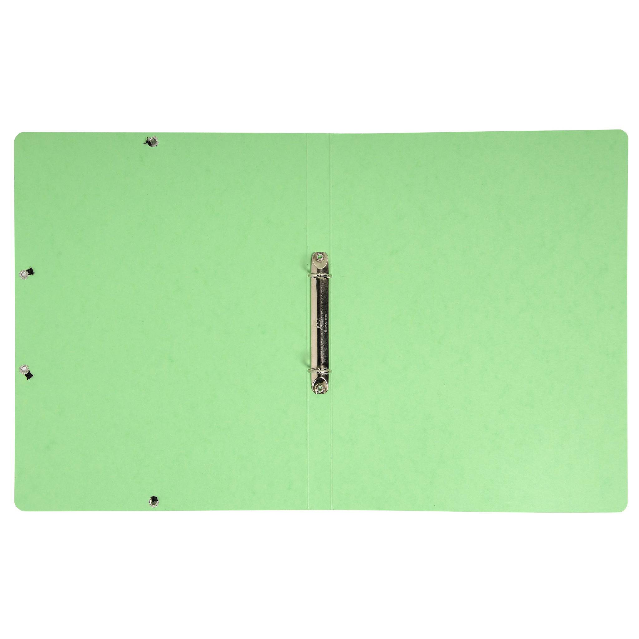 Exacompta 20x Ringhefter Gummizug Karton 2Ring Rücken 20mm A4 Anisgrün 54893E
