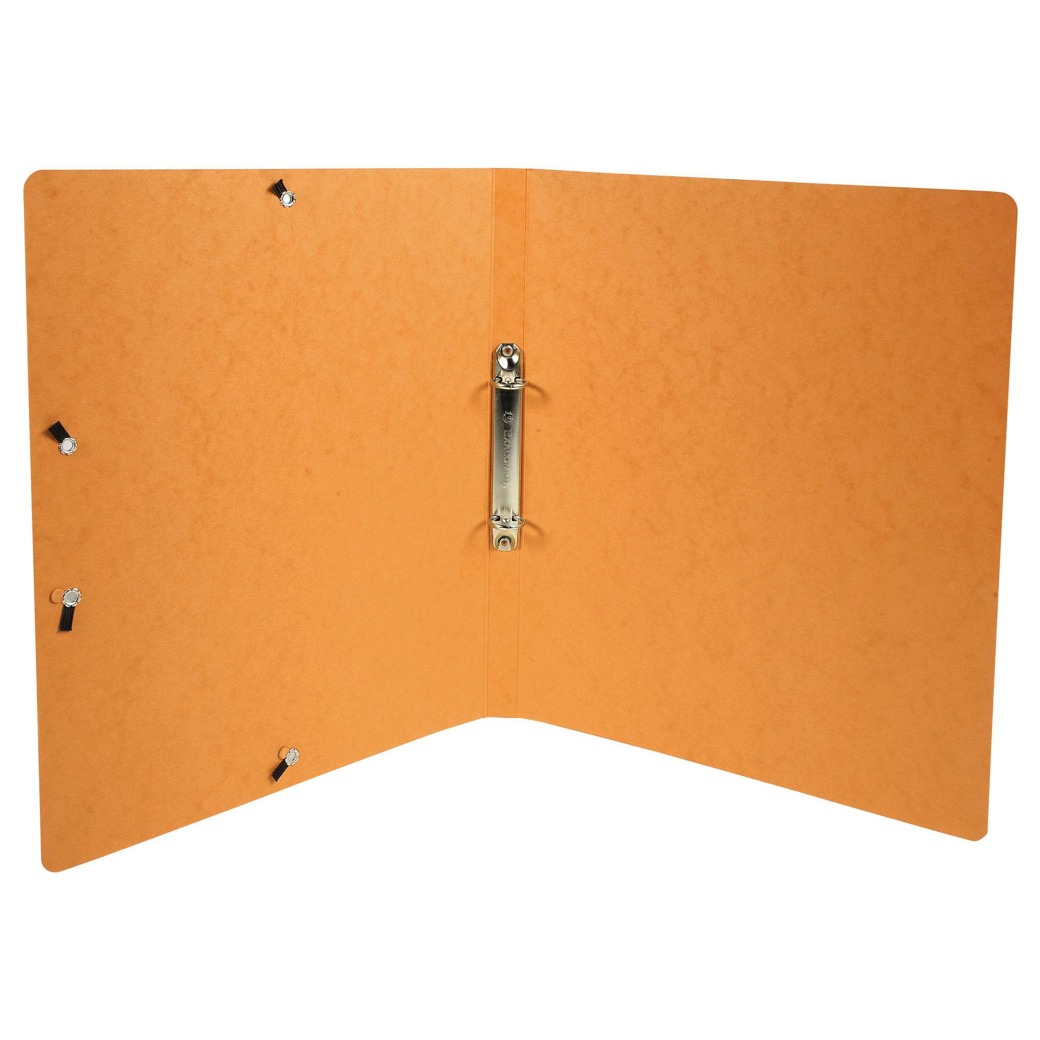 Exacompta 20x Ringhefter Gummizug Karton 2Ring 15mm Rücken 20mm A4 Orange 54884E