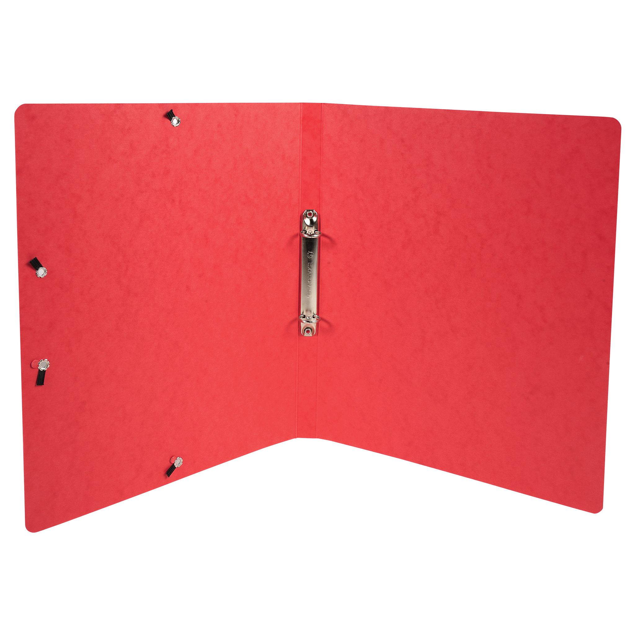 Exacompta 20x Ringhefter Gummizug Karton 2Ring 15mm Rücken 20mm A4 Rot 54895E