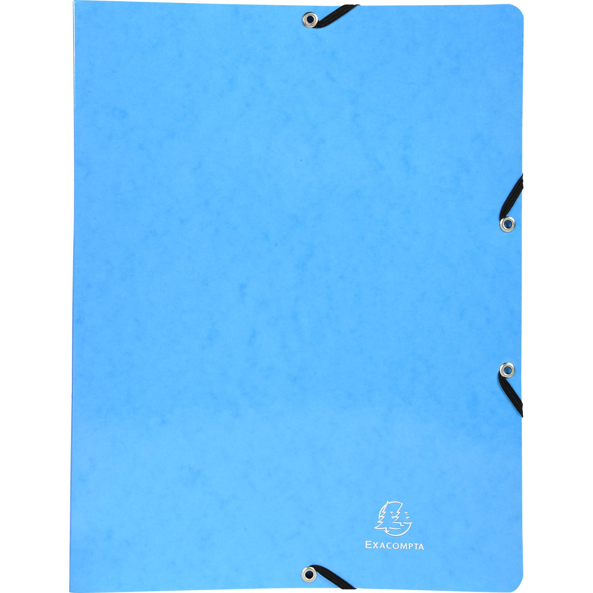 Exacompta 20x Ringhefter Gummizug Karton 2Ring Rücken 20mm A4 Hellblau 54897E