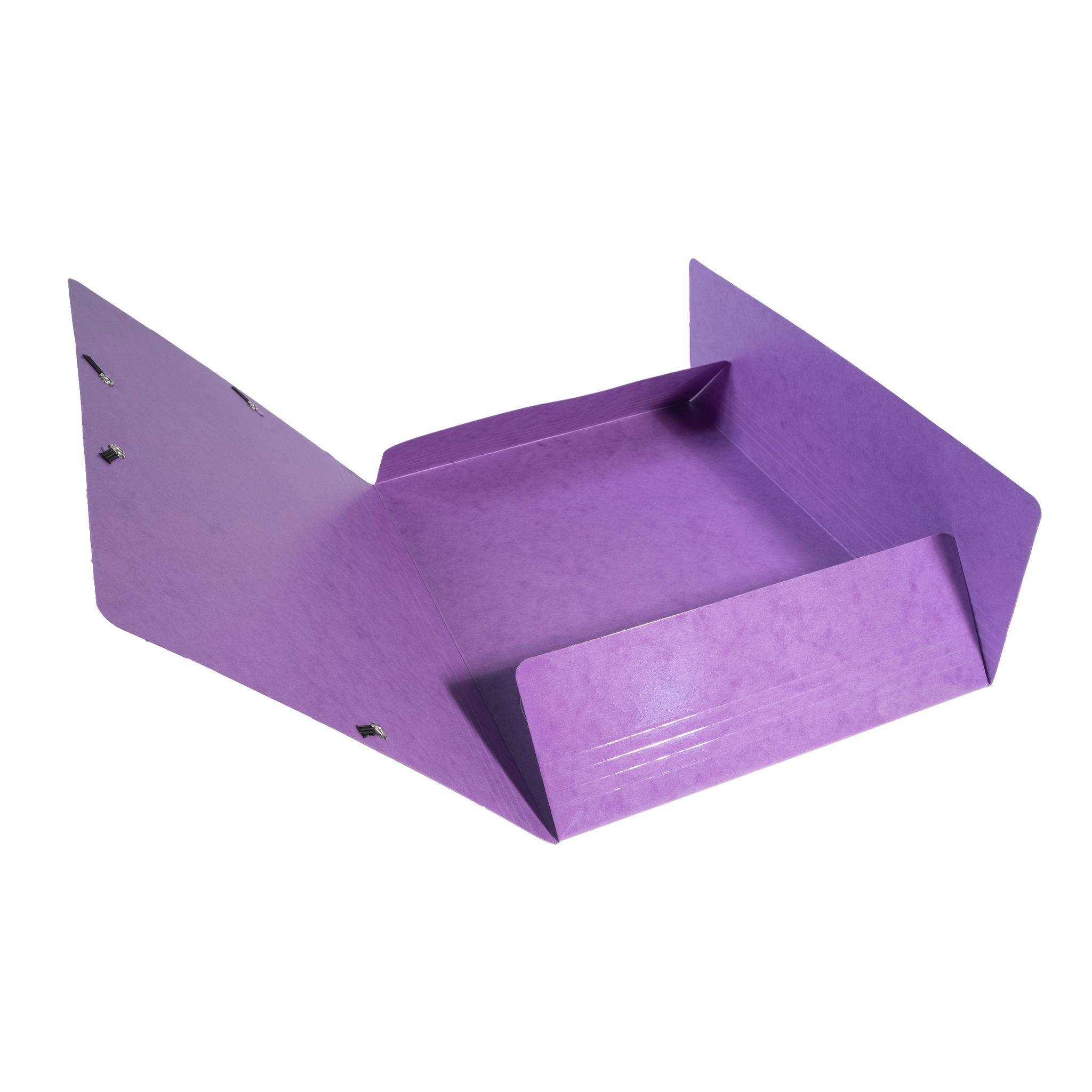 Exacompta 25x Sammelmappe +3 Klappen Gummizug MAXI Karton 425g A4 Violett 55826E