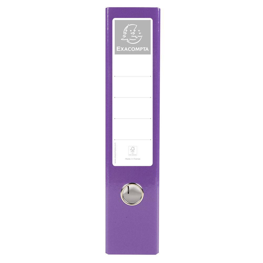 Exacompta 10x Ordner Prem'Touch A4, Rückenbreite 70mm, Iderama, Violett, 53626E