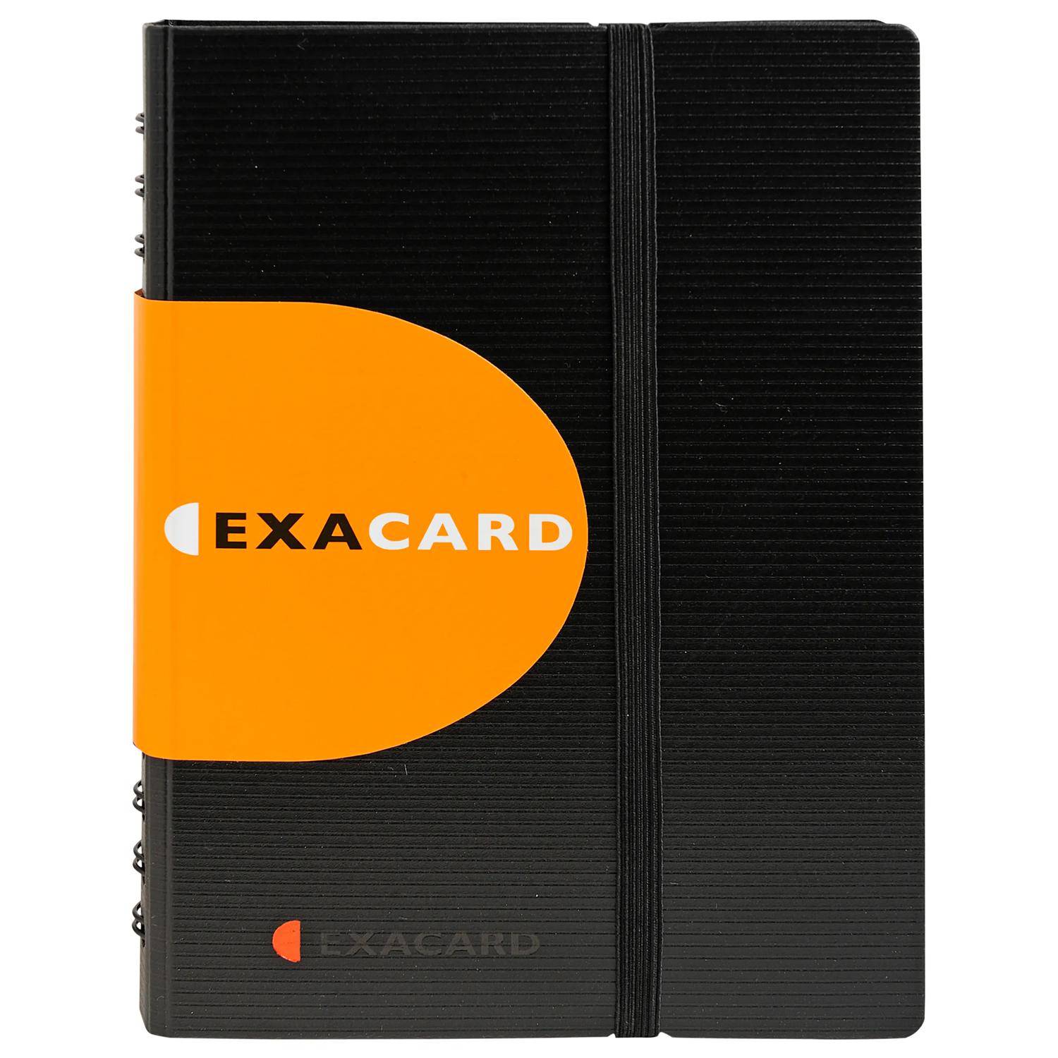 Exacompta 5x Visitenkartenbuch 20 Hüllen 120 Karten 20x145cm Schwarz 75034E