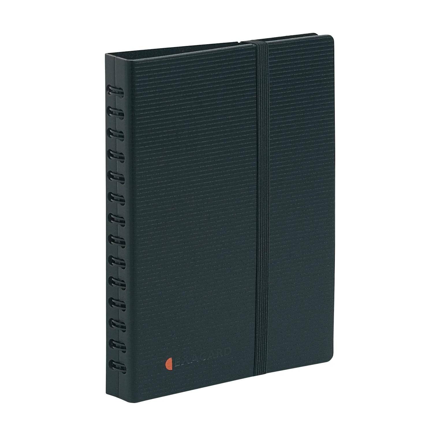 Exacompta 5x Visitenkartenbuch 20 Hüllen 120 Karten 20x145cm Schwarz 75034E