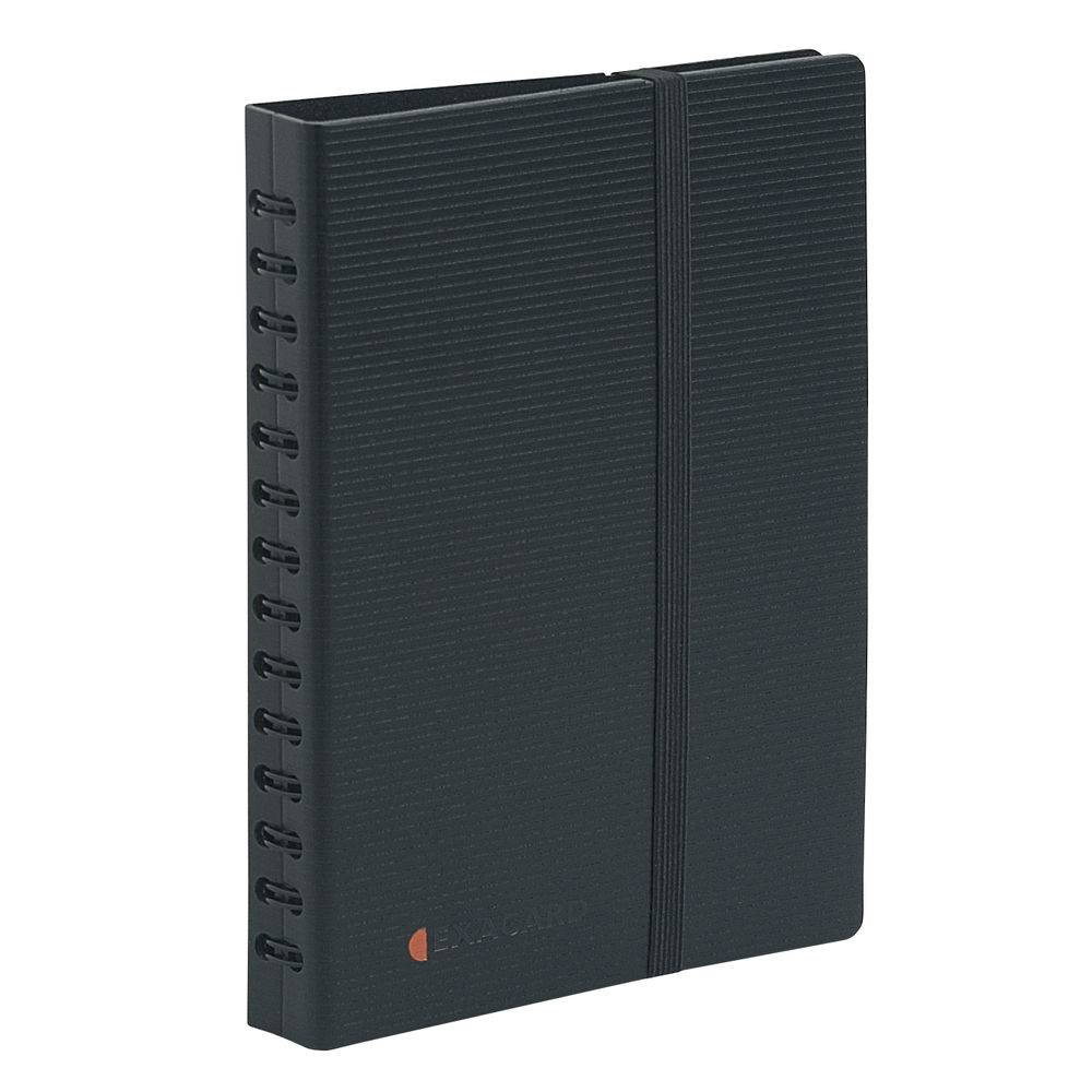Exacompta 5x Visitenkartenbuch 20 Hüllen 120 Karten 20x145cm Schwarz 75034E
