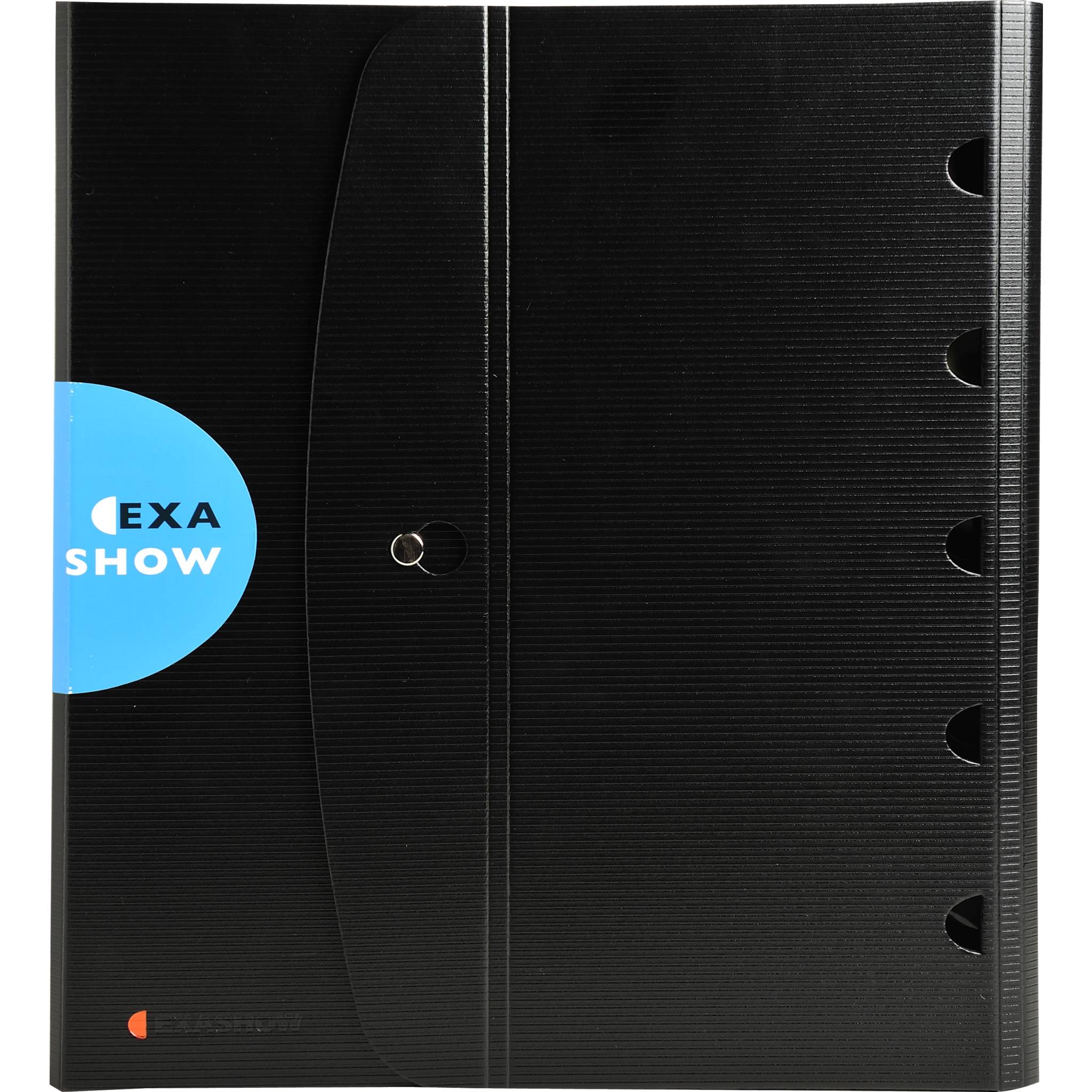 Exacompta 5x Präsentationsringbuch PP 4Ring Rücken 30mm A4 Schwarz 56034E