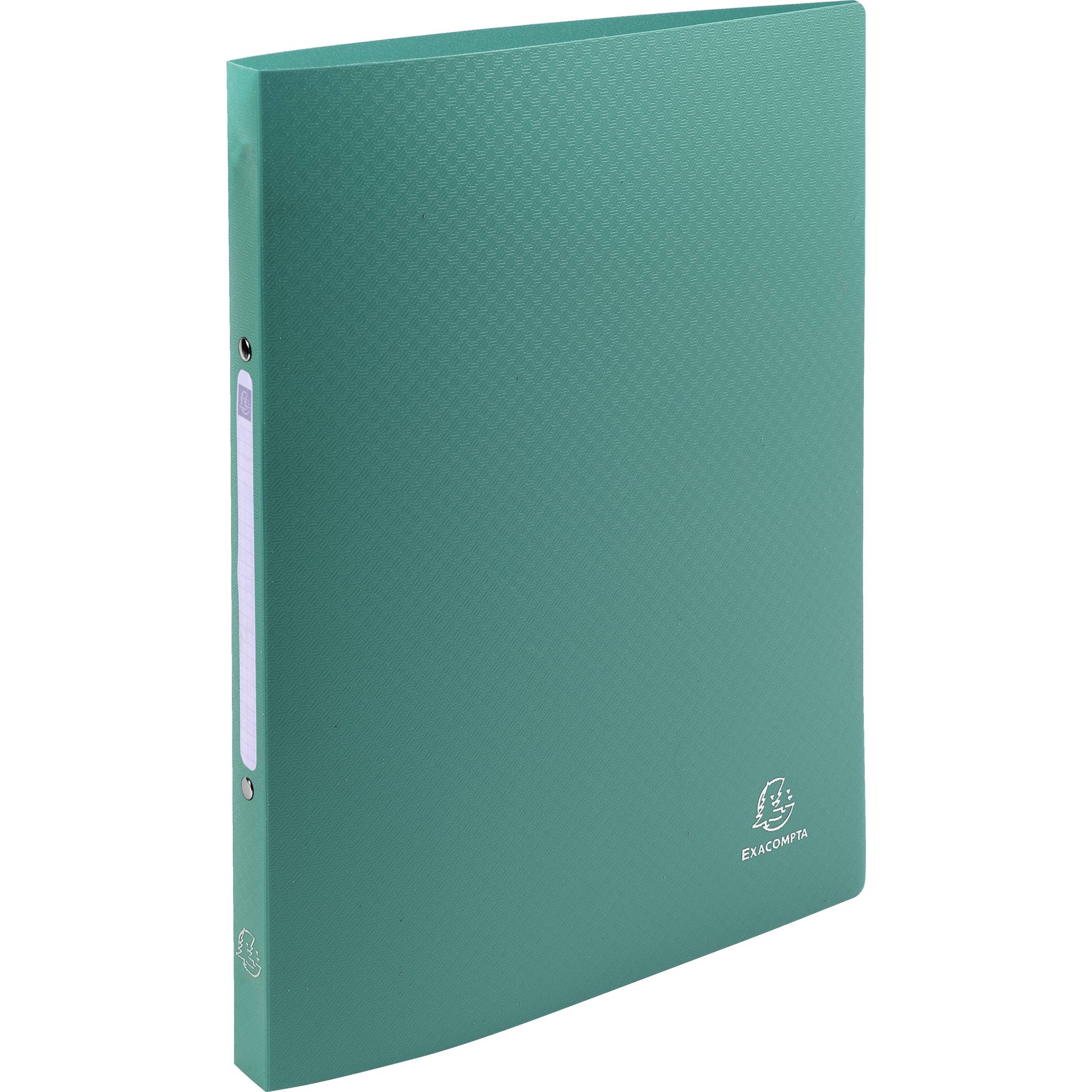 Exacompta 20x Ringbuch PP 500µ 2Ring 15mm Rücken 20mm A4 Dunkelgrün 54193E