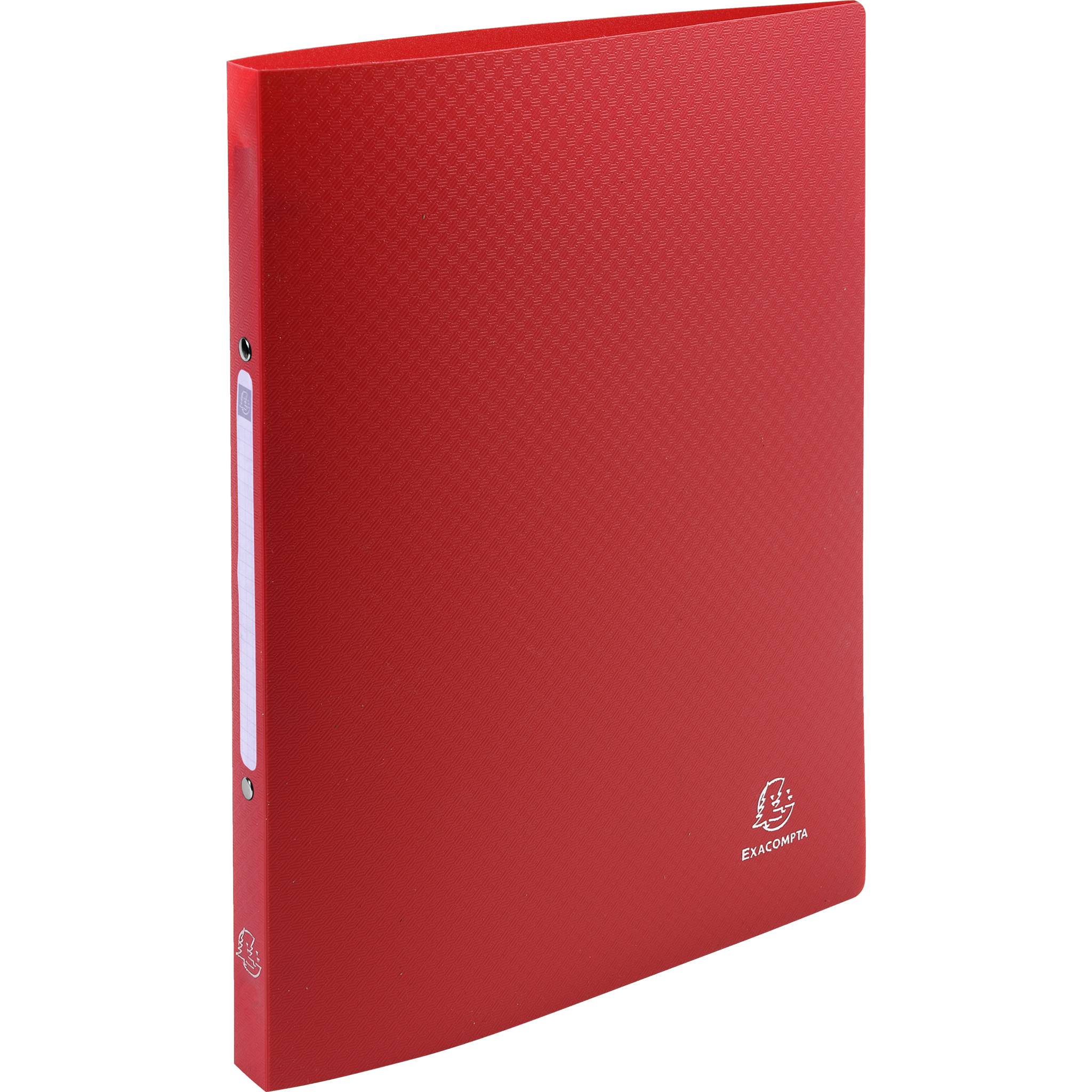 Exacompta 20x Ringbuch PP 500µ 2Ring 15mm Rücken 20mm blickdicht A4 Rot 54195E