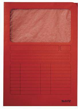 Leitz Sichtmappe 39500025 DIN A4 oben/rechts offen rt 100 St./Pa