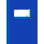 HERMA Heftschoner, DIN A5, aus PP, dunkelblau gedeckt mit Strukturprägung, mit Beschriftungsetikett