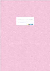 HERMA Heftschoner, DIN A4, aus PP, rosa gedeckt mit Strukturprägung, mit Beschriftungsetikett