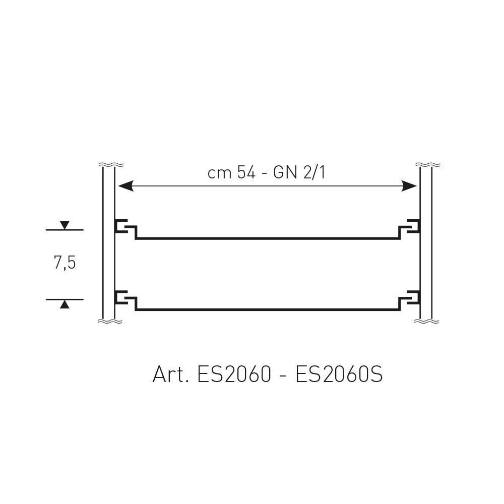 ETERNASOLID Regalwagen für Gastronorm-Behälter, mit 18 C-Auflagen (GN 2/1)