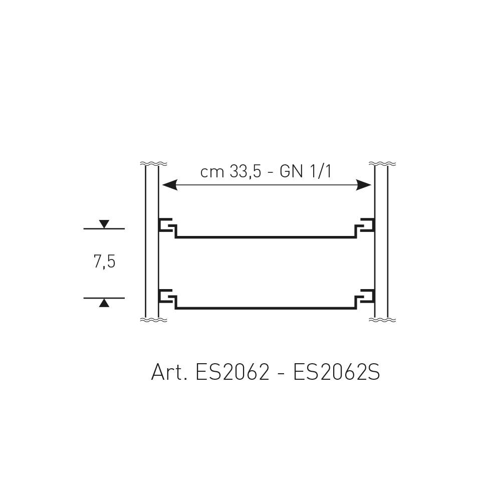 ETERNASOLID Regalwagen für Gastronorm-Behälter, mit 18 C-Auflagen (GN 1/1)