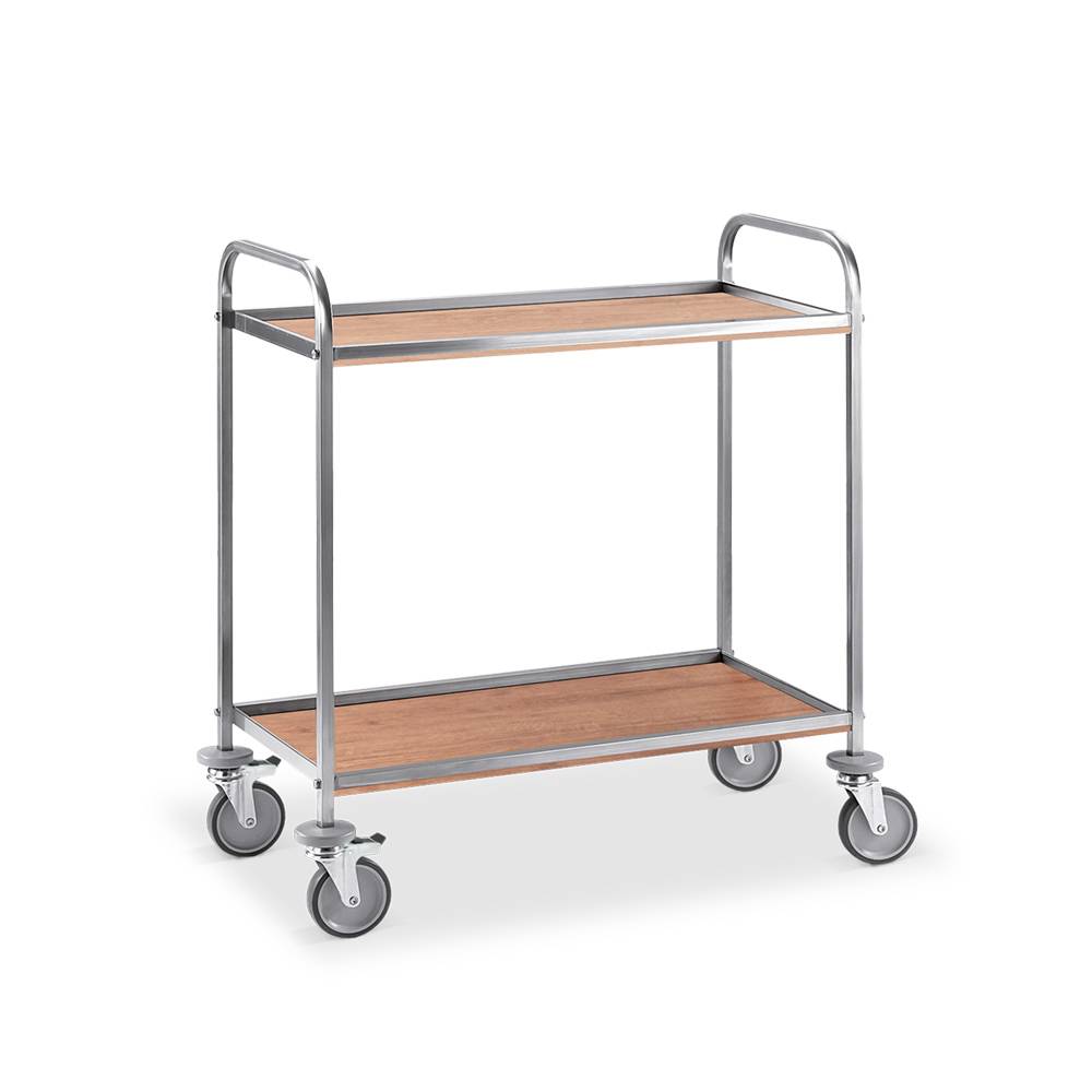 ETERNASOLID Servierwagen Purpose, 81 x 52 x 95 cm (BxTxH), 2 Böden, Eiche