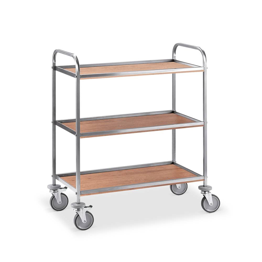 ETERNASOLID Servierwagen Purpose, 81 x 52 x 103 cm (BxTxH), 3 Böden, Eiche