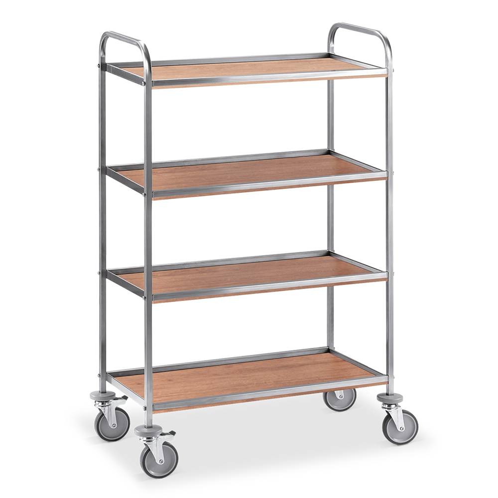 ETERNASOLID Servierwagen Purpose, 81 x 52 x 137 cm (BxTxH), 4 Böden, Eiche