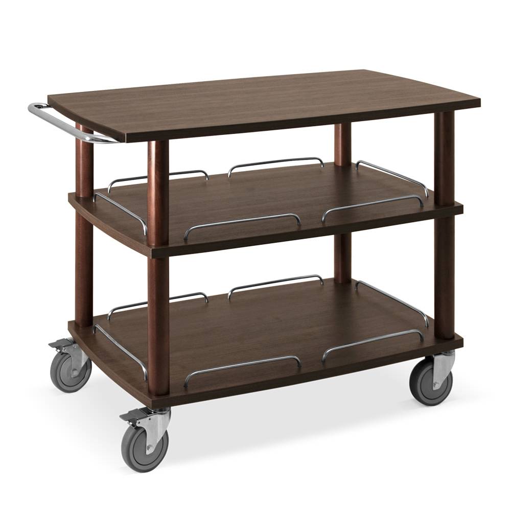 ETERNASOLID Servierwagen Cooperation, Wenge, 3 Böden