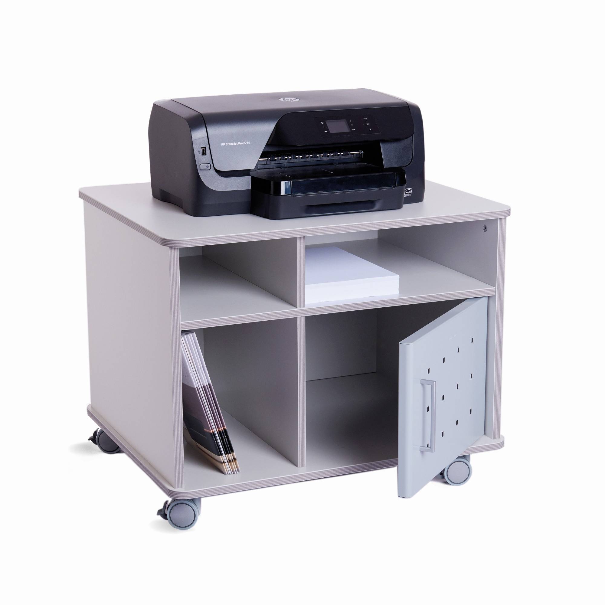 rocada Kopier- und Druckerschrank RD4020/1 auf Rollen grau