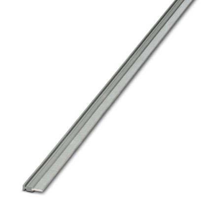 Eine lange, schlanke Metallschiene mit einer schmalen Nut entlang ihrer Länge, die wahrscheinlich zum Befestigen oder Abstützen von Objekten in verschiedenen Anwendungsbereichen verwendet wird.