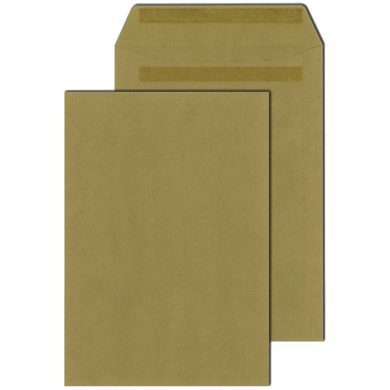 Versandtaschen DIN C4, 229 x 324 mm, selbstklebend, braun, 90 g/m², Pack: 250 St