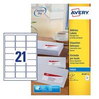 AVERY ZWECKFORM - Avery - Weiß - 63.5 x 38.1 mm 525 Etikett(en) (25 Bogen x 21)