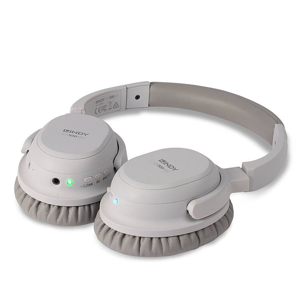 Lindy LH500XW - Verkabelt & Kabellos - Anrufe/Musik - 20 - 20000 Hz - 198 g - Kopfhörer - Grau
