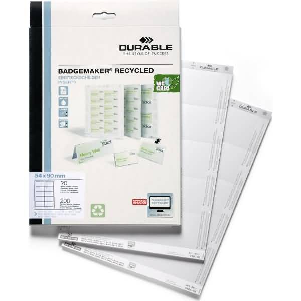 Einsteckschilder 54x90mm 20 Bogen VE=200 Schilder