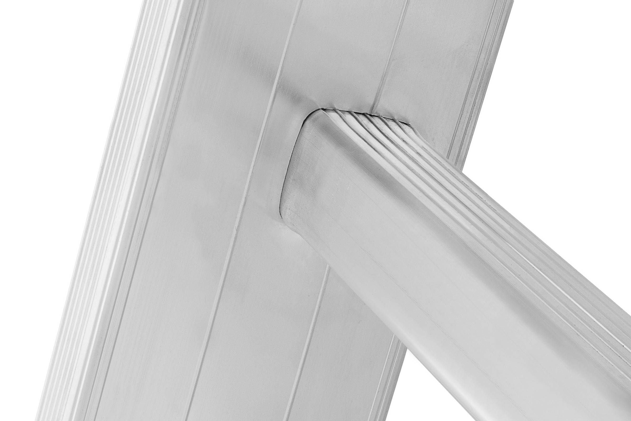 Hymer Sprossenanlegeleiter verbördelt mit gebogener Traverse 20 Sprossen