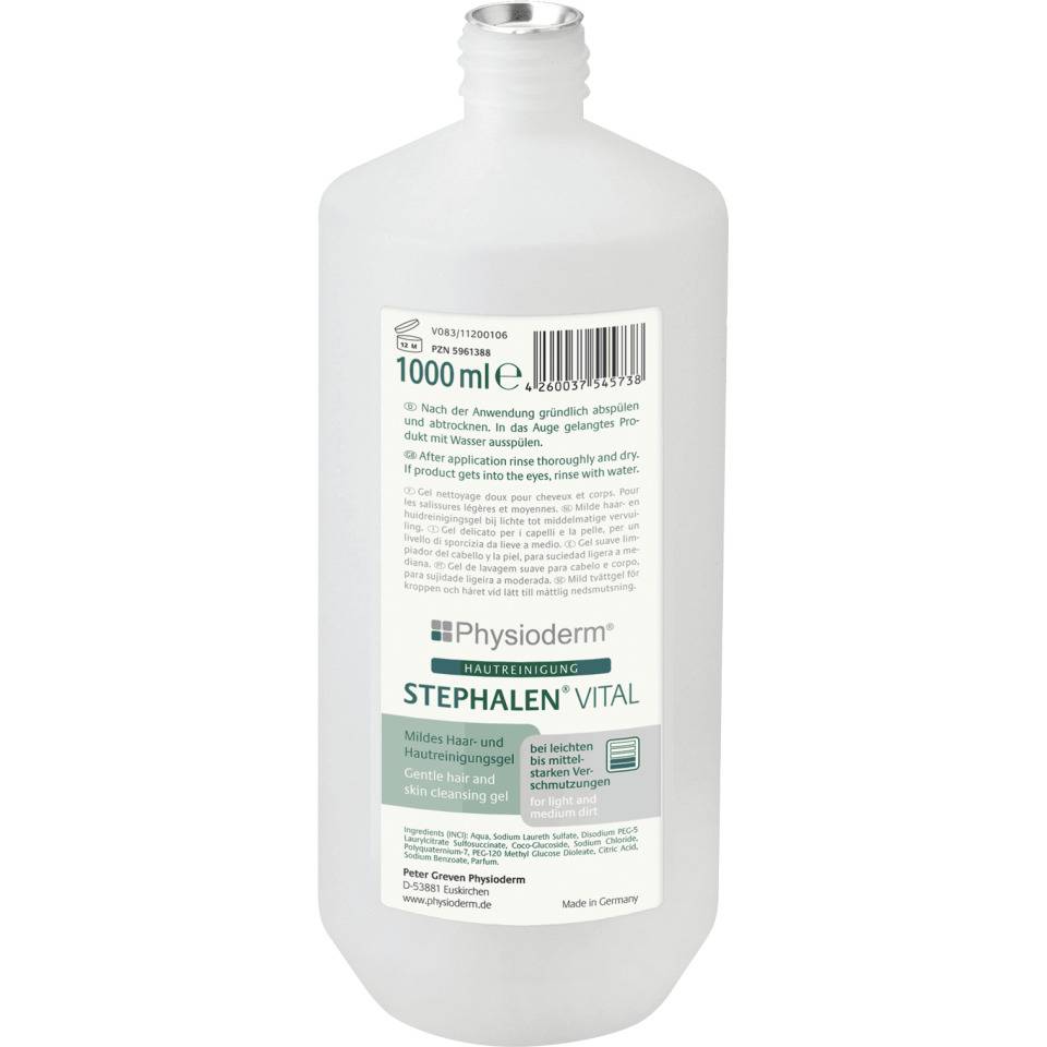 Physioderm Waschgel STEPHALEN® VITAL, zur Haut- und Haarreinigung, 1000ml/RFL