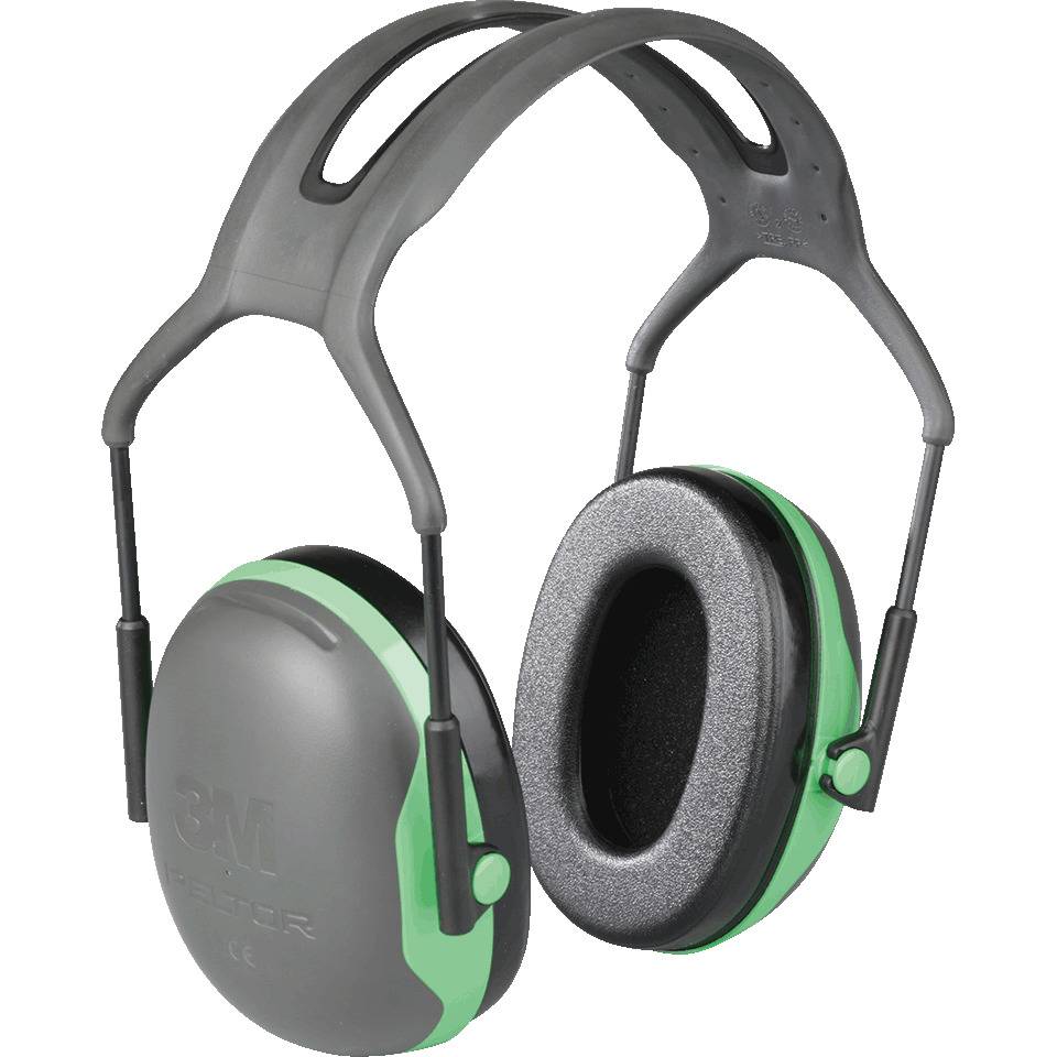 3M™ PELTOR™ Kapselgehörschützer X1A, Kat.III, mit Kopfbügel, grün/schwarz, 184g