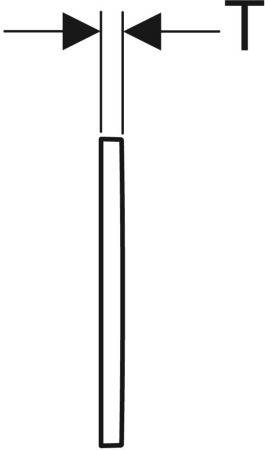 Geberit Betätigungsplatte Omega30 f 2-Mengen-Ausl. we - hochgl. VC - weiß