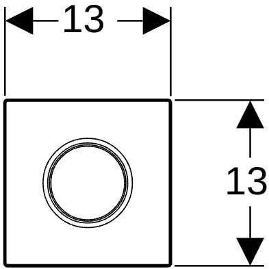 Geberit Manuelle Urinalsteuerung HyTouch, Design Sigma01 weiß