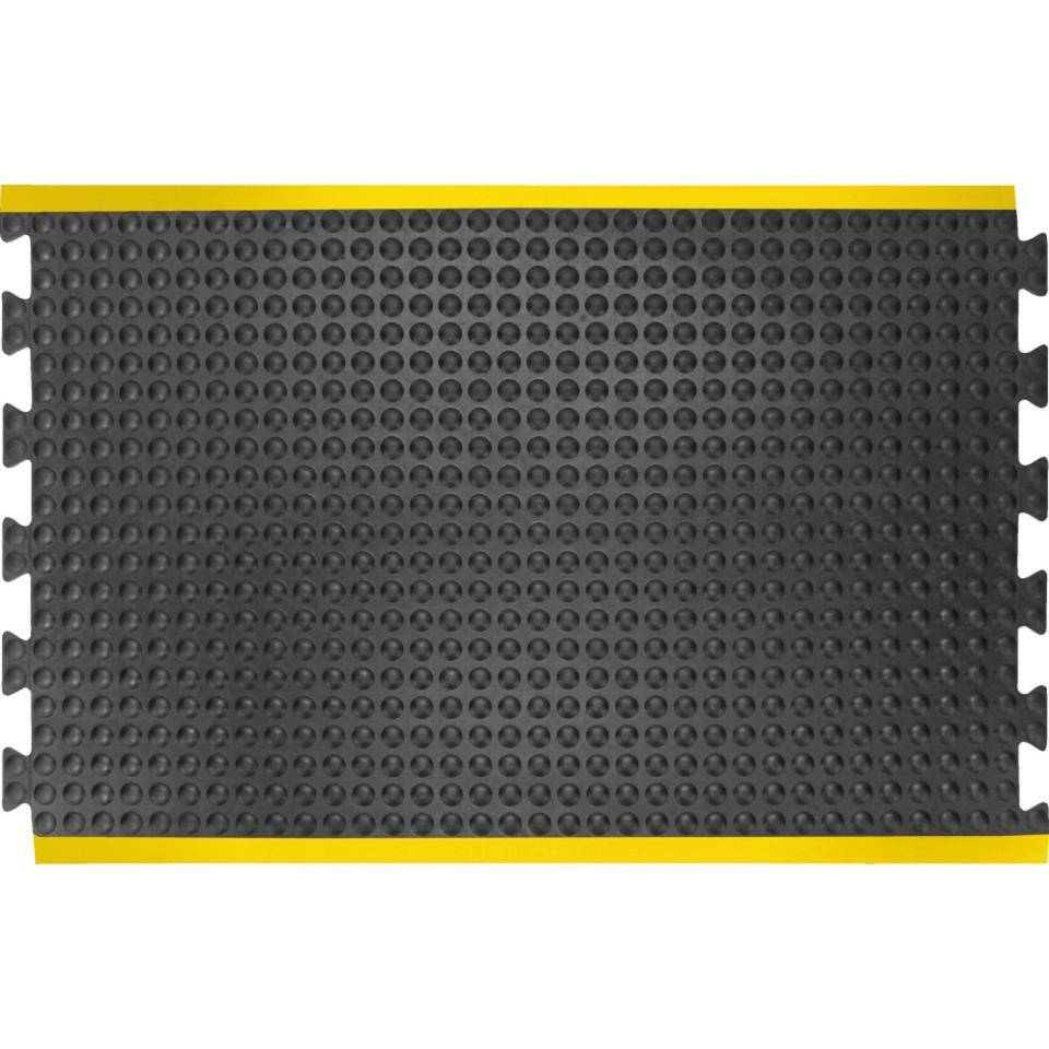 Anti-Ermüdungsmatte Bubblemat Mittelstück, schwarz/gelb, Naturkautschuk, 600x900mm