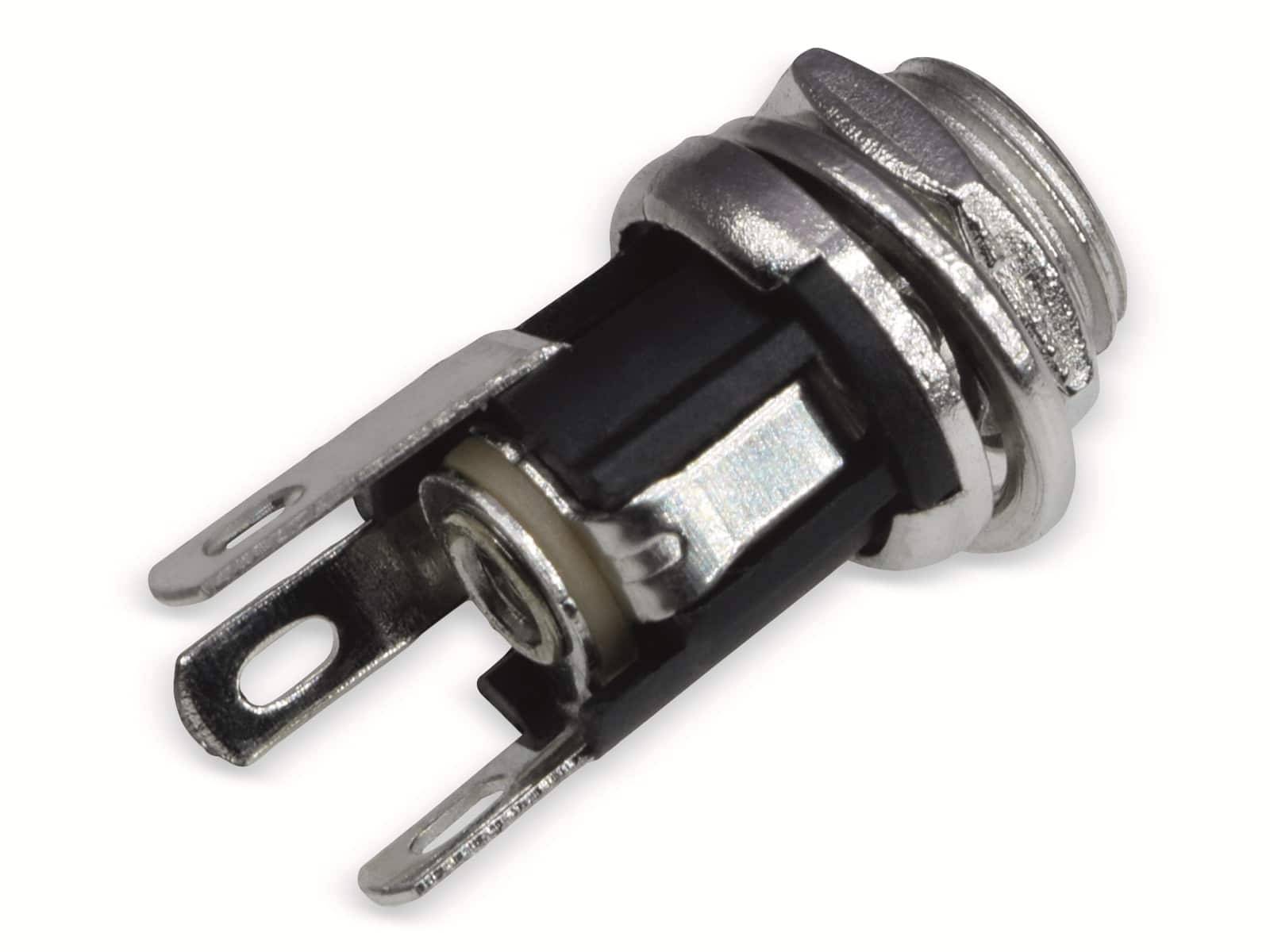 Einbau-Hohlbuchse, für Stecker 5,5/2,1 mm, Lötanschluss