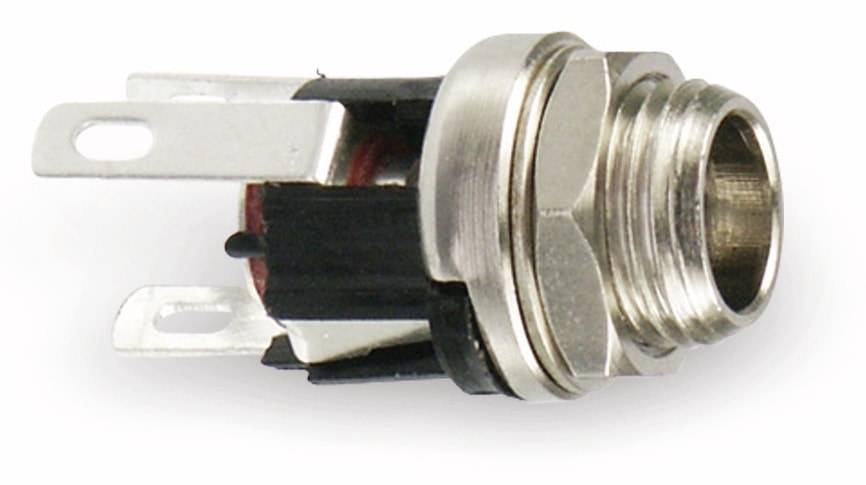 Einbau-Hohlbuchse, für Stecker 5,5/2,1 mm, Lötanschluss