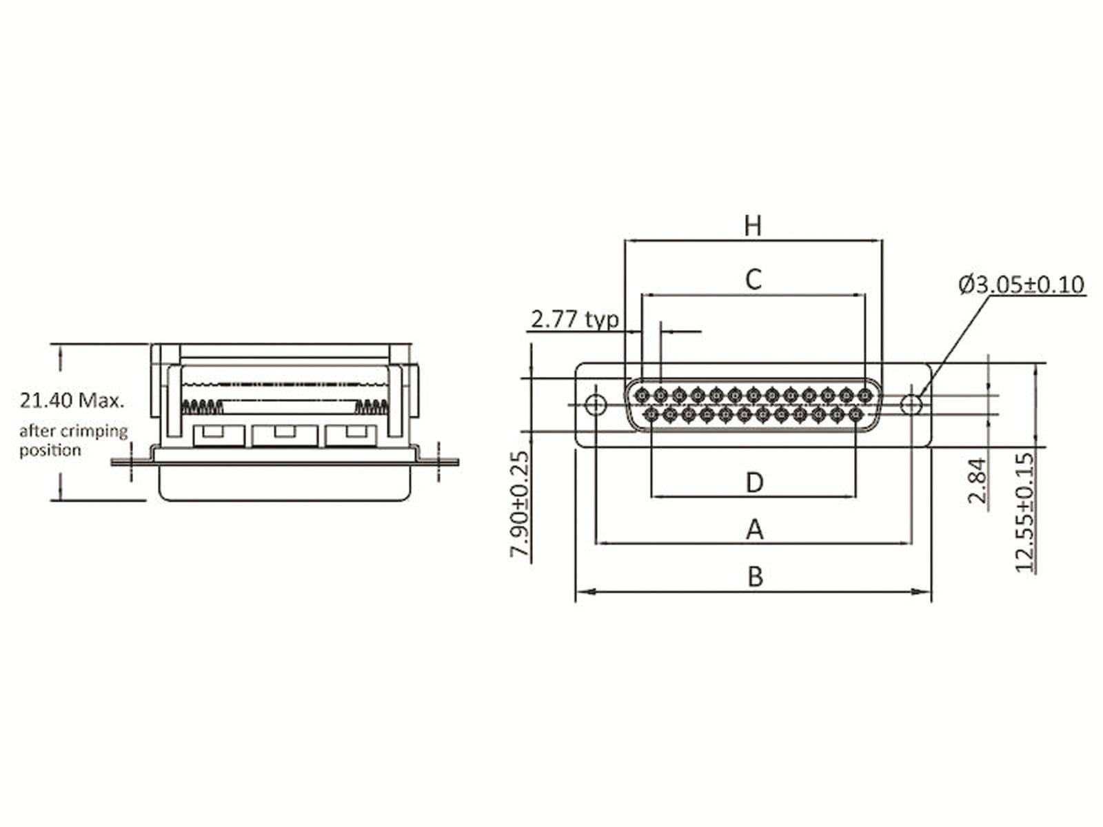 ECON CONNECT D-Sub-Buchsenleiste, schneidklemm, 9-polig
