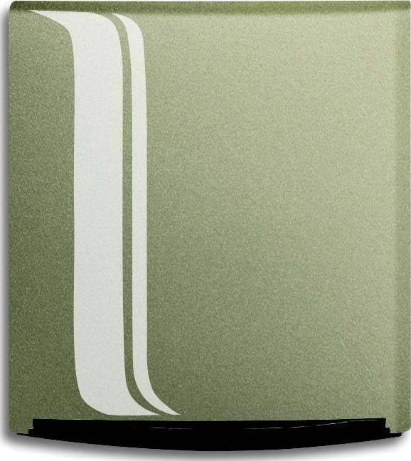 Ein stilisiertes, minimalistisches Bild von zwei vertikalen weißen Linien auf einem texturierten grünen Hintergrund, die der Form von hohen Gläsern ähneln.