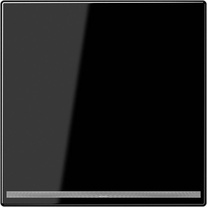 Ein schlankes schwarzes und silbernes elektronisches Gerät mit einer flachen, glänzenden Vorderseite, möglicherweise ein digitales Display oder ein modernes Bedienfeld mit minimalistischem Design.
