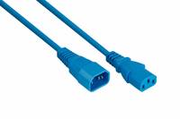 kabelmeister Kaltgeräteverlängerung C14 an blau 2m - Kabel - Strom/Netzteil