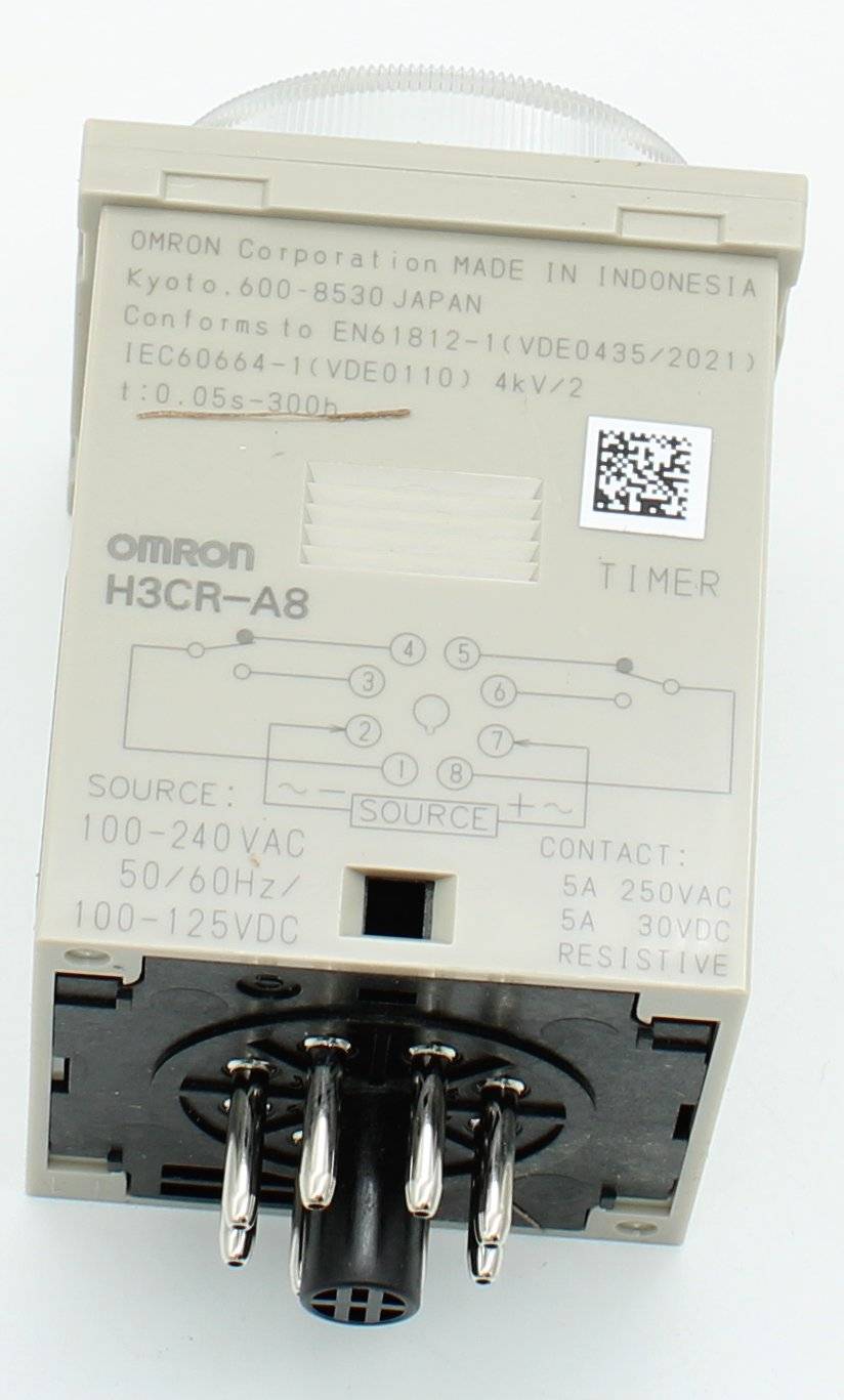 H3CRA8AC1 - Omron H3CR Zeitrelais, DIN-Schiene, Tafelmontage, 0.05 s → 300h, 100 → 125 V dc