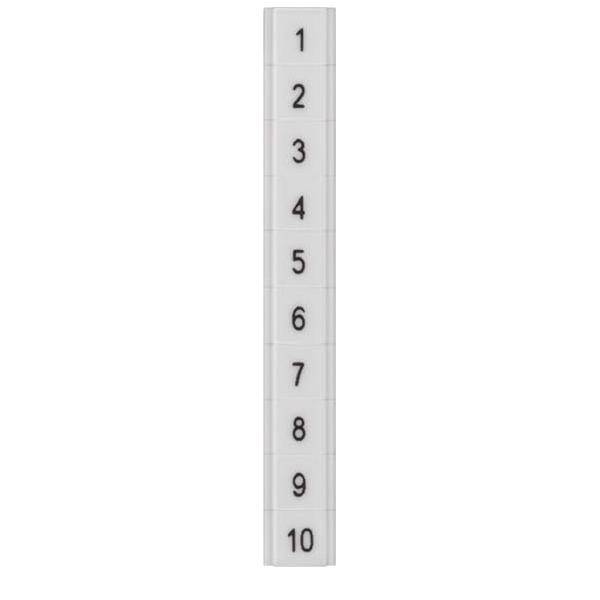 Eine vertikale Spalte mit den Zahlen 1 bis 10 in aufsteigender Reihenfolge, wobei jede Zahl in ihrem eigenen Quadrat dargestellt wird, vor einem einfarbigen Hintergrund.