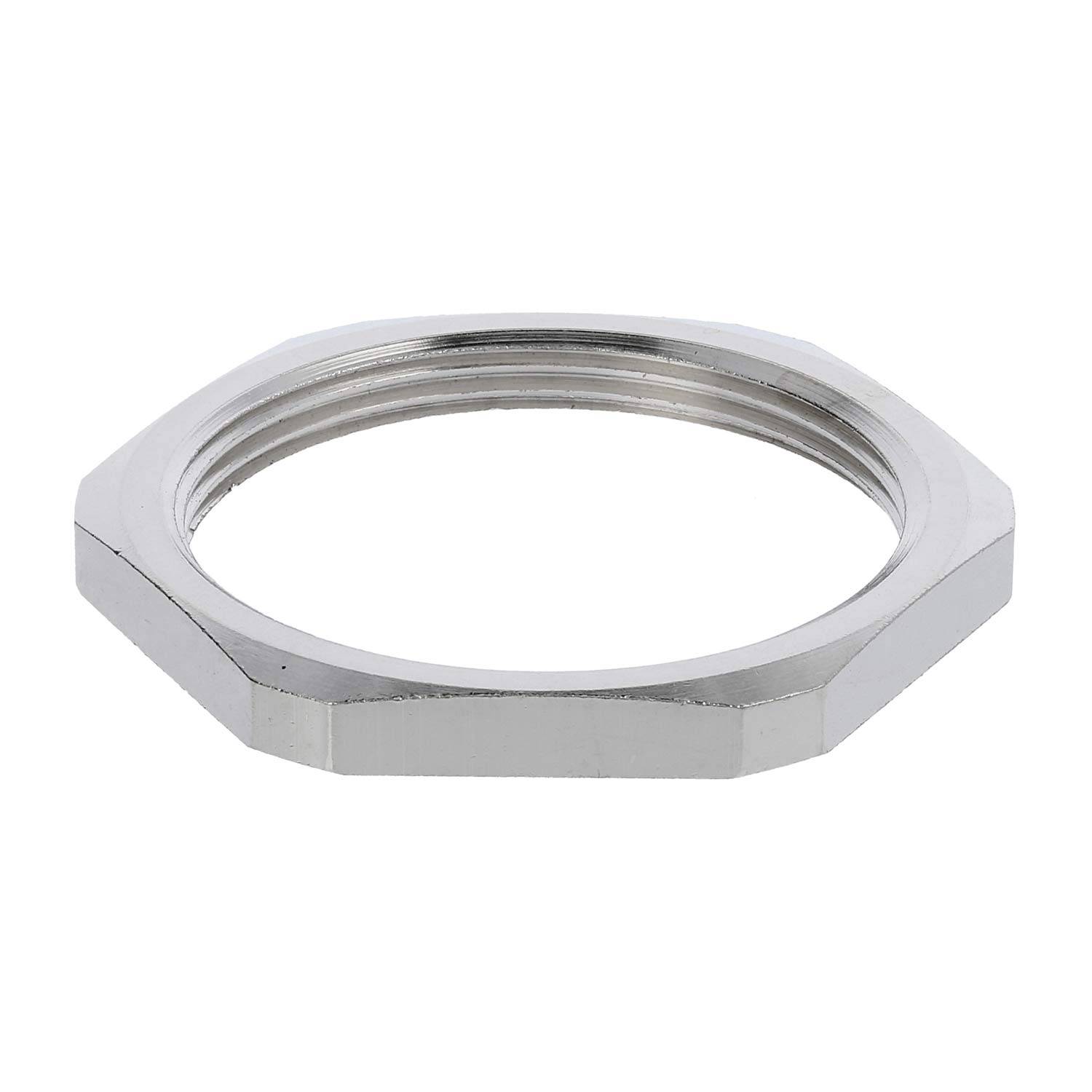 WISKA Gegenmutter M40x1,5 GMS-M40 Sechskant Messing (CuZn) vernickelt Farbe silber - 1 Stück