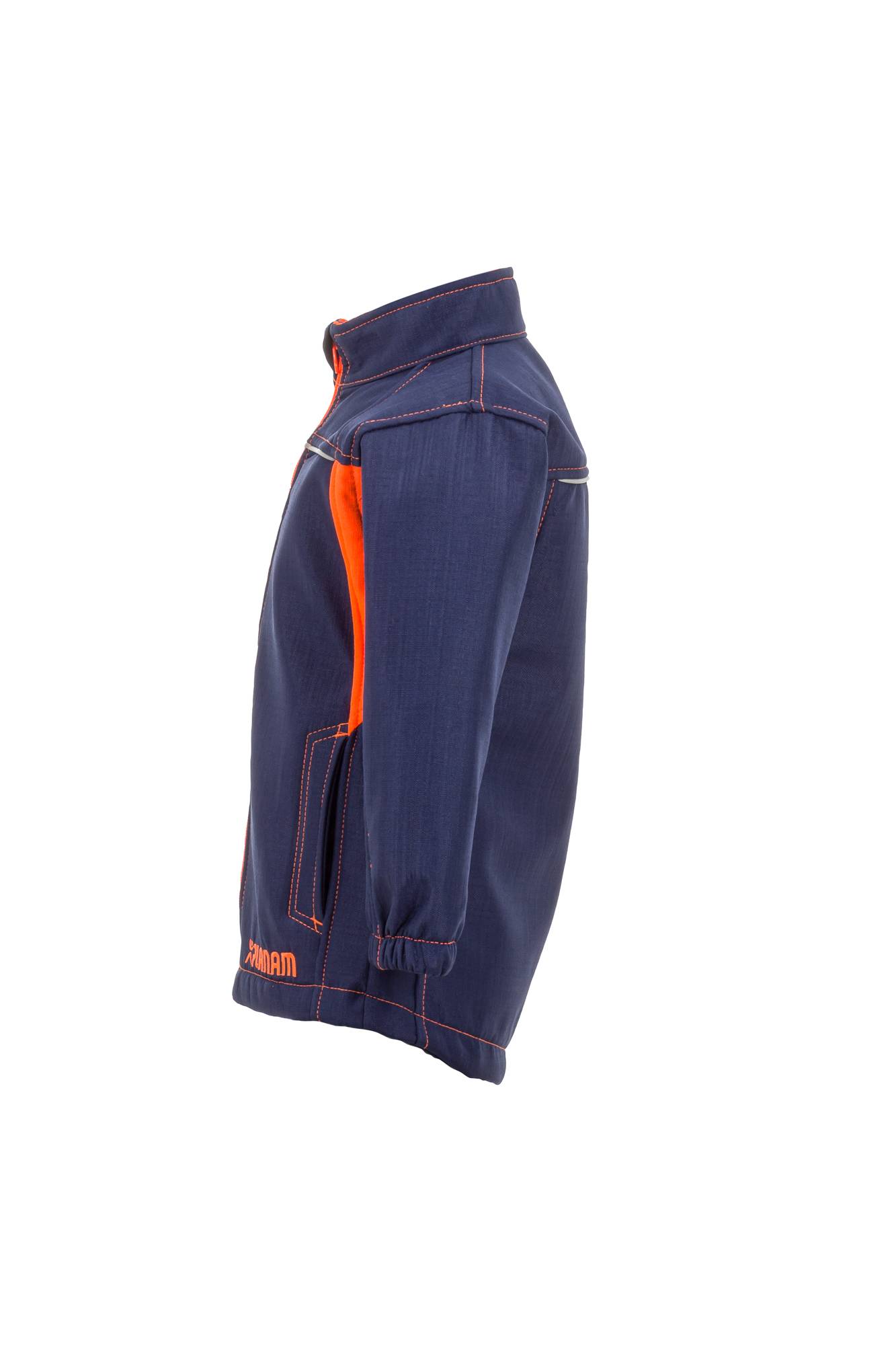 Planam Junior Softshelljacke marine/orange 158/164 6131158