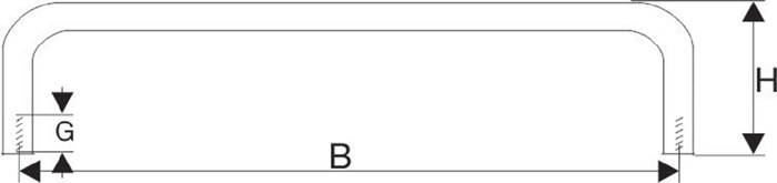 Möbelgriff VA ma geb.128mm D.10mm verp.im Polybeutel m.Schrauben BMB