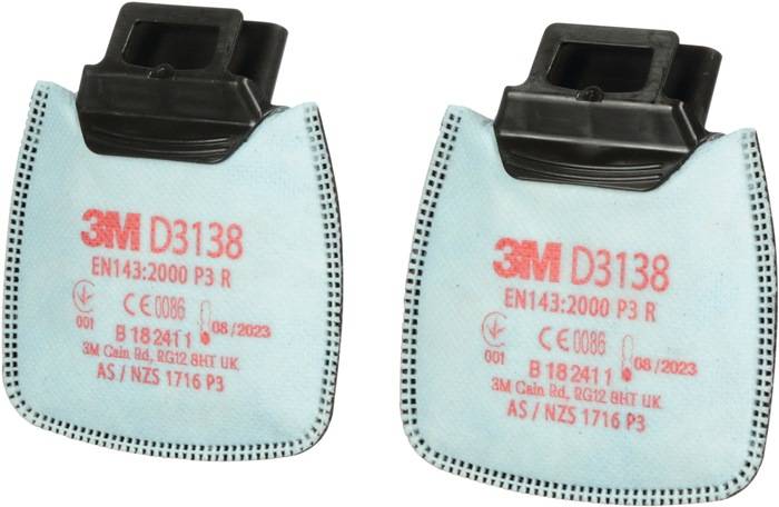 Rundpartikelfilter D3138 EN143:2000/A1:2006 P3R f.Ser.Secure Click 2 St./Btl.3M