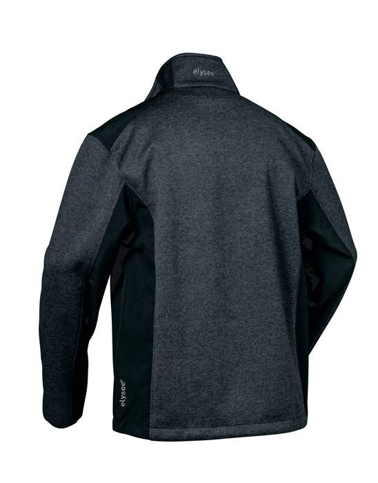 Strick-Fleecejacke Innsbruck Gr.XL(58/60) dunkelgrau melange/schwarz ELYSEE