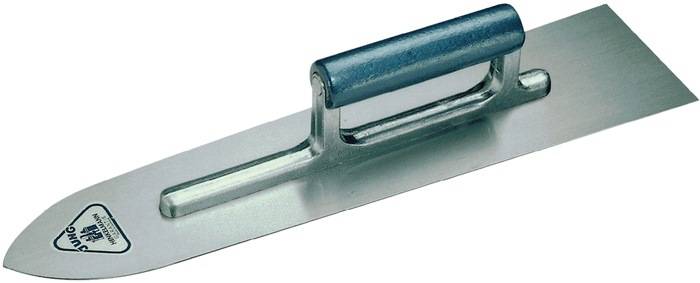 Bodenlegerkelle L.600mm B.110/80mm gehärtet,m.H-Heft STA S.1,2mm JUNG PRODUCT